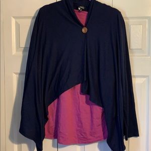 Bobeau Large navy lightweight sweater